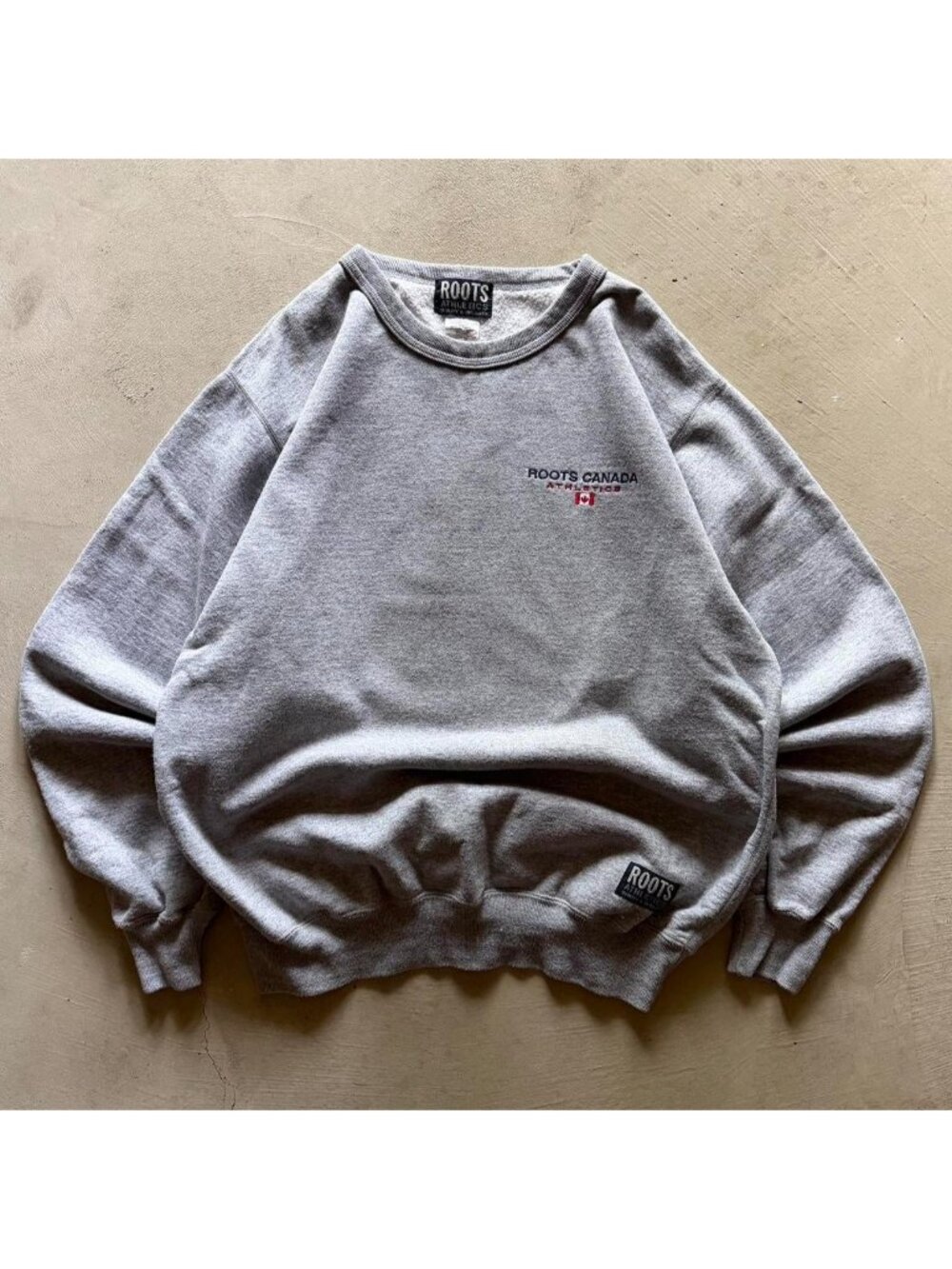 vintage roots grey boxy sweatshirt